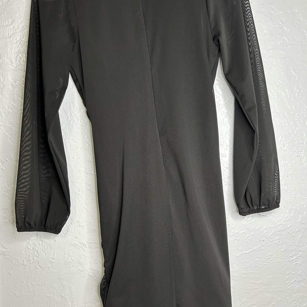 Crouched stretchy Stella Luce Women's Dress M Black Long Sleeve, Mini, Party - Picture 3 of 4
